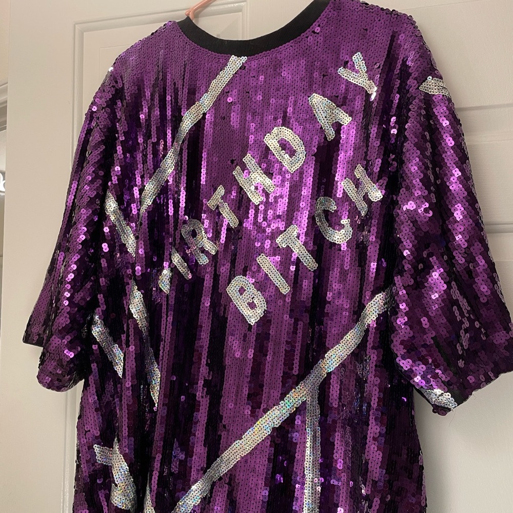Sequin Birthday Shirt (Purple)